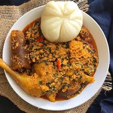 Egusi soup meal